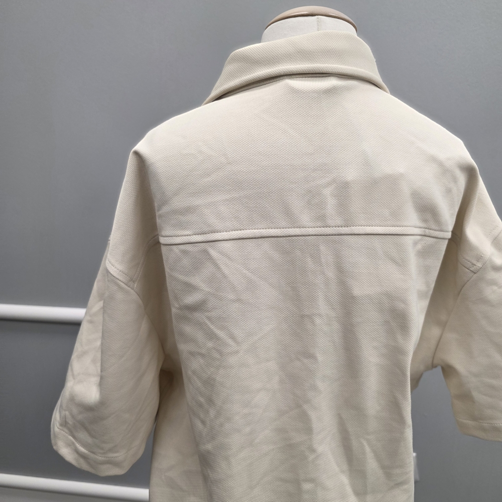 Zara Cream Casual Button Down Shirt - Picture 6 of 9